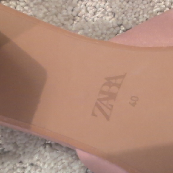 Zara Blush Pink Satin Heels Cross Front Straps NWT